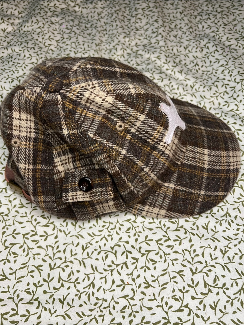 Tombogo wool-blend plaid baseball cap! - Picture 3 of 6